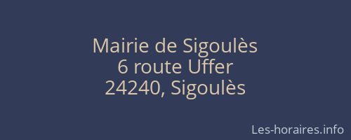 Mairie de Sigoulès