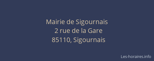 Mairie de Sigournais