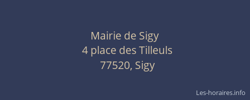 Mairie de Sigy