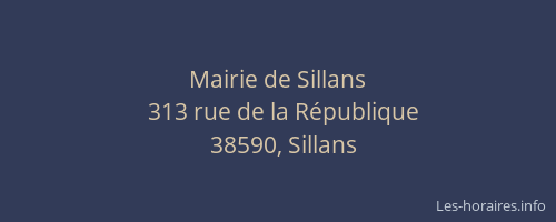 Mairie de Sillans
