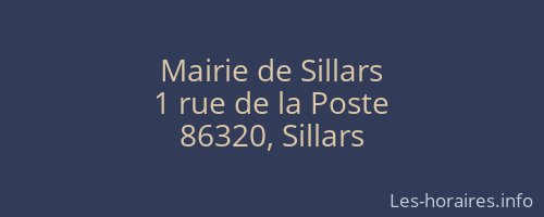 Mairie de Sillars