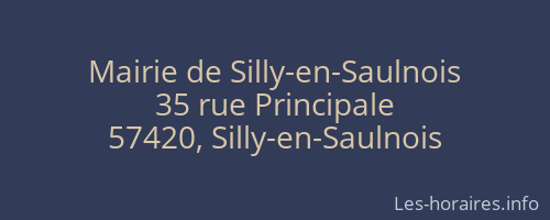 Mairie de Silly-en-Saulnois
