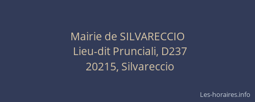 Mairie de SILVARECCIO