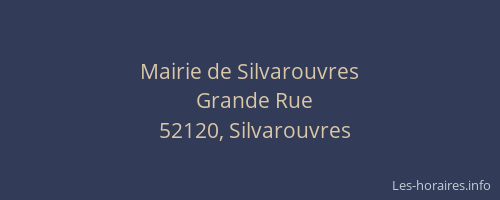 Mairie de Silvarouvres