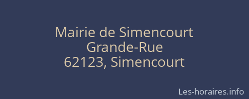 Mairie de Simencourt