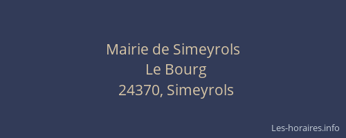 Mairie de Simeyrols