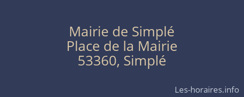 Mairie de Simplé