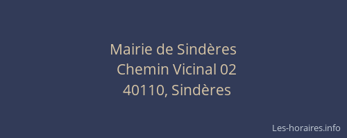 Mairie de Sind&egrave;res