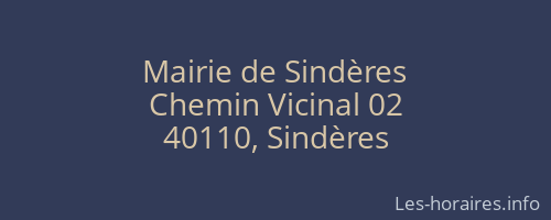 Mairie de Sindères