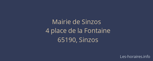 Mairie de Sinzos