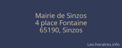 Mairie de Sinzos