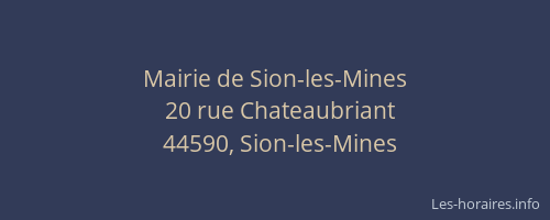 Mairie de Sion-les-Mines
