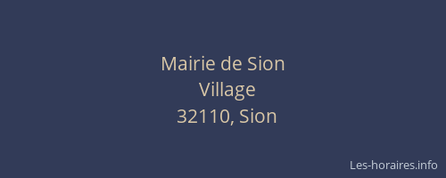 Mairie de Sion