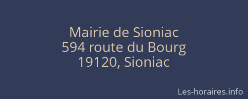 Mairie de Sioniac
