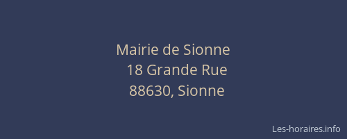 Mairie de Sionne