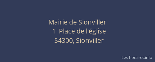 Mairie de Sionviller