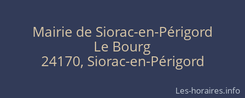 Mairie de Siorac-en-Périgord