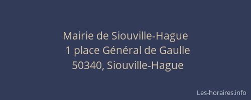 Mairie de Siouville-Hague