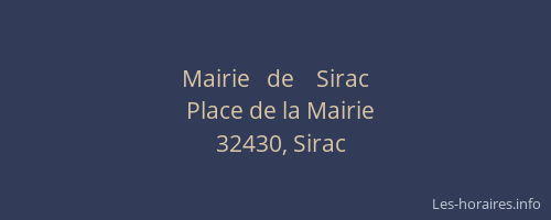 Mairie   de    Sirac