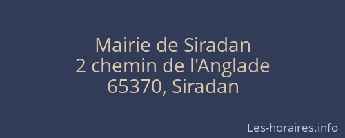 Mairie de Siradan