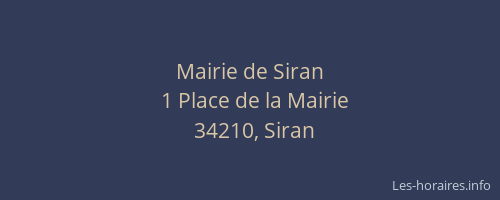 Mairie de Siran