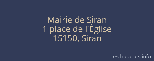 Mairie de Siran