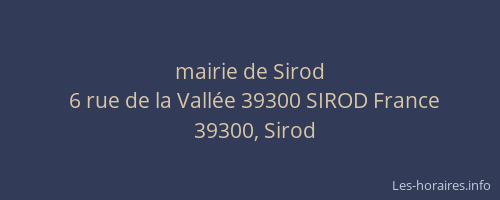 mairie de Sirod