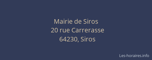Mairie de Siros