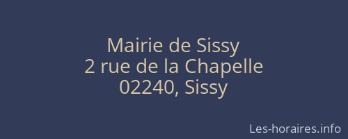 Mairie de Sissy
