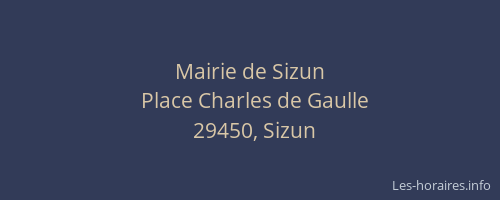 Mairie de Sizun