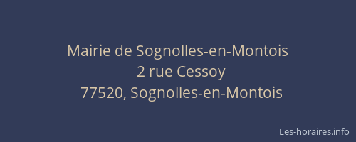 Mairie de Sognolles-en-Montois