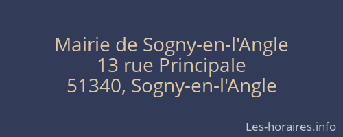 Mairie de Sogny-en-l'Angle