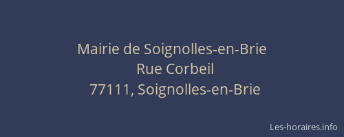 Mairie de Soignolles-en-Brie