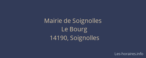 Mairie de Soignolles