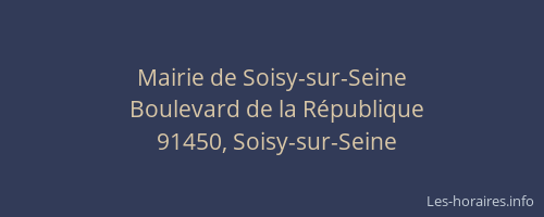 Mairie de Soisy-sur-Seine