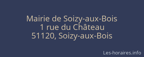 Mairie de Soizy-aux-Bois