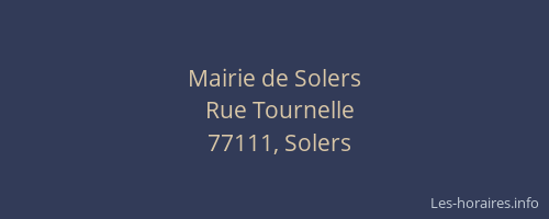 Mairie de Solers