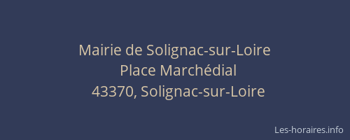 Mairie de Solignac-sur-Loire
