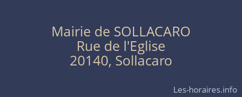 Mairie de SOLLACARO