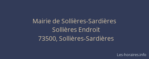 Mairie de Sollières-Sardières