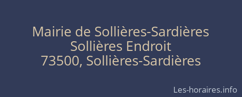 Mairie de Sollières-Sardières