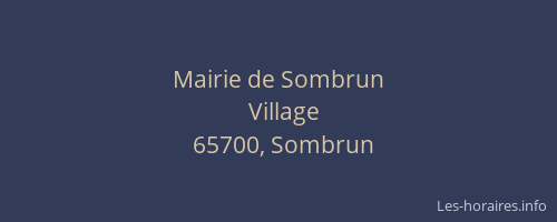 Mairie de Sombrun