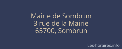 Mairie de Sombrun