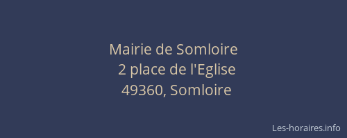 Mairie de Somloire