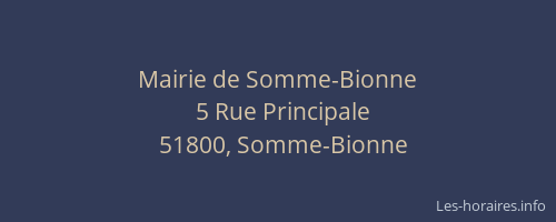 Mairie de Somme-Bionne
