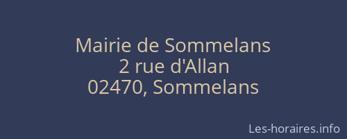 Mairie de Sommelans
