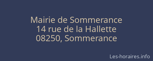 Mairie de Sommerance