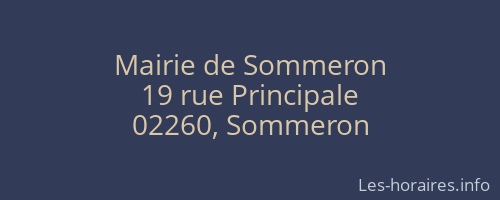 Mairie de Sommeron