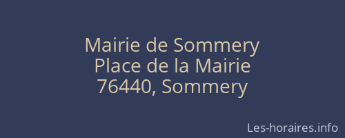 Mairie de Sommery