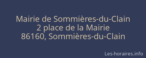Mairie de Sommières-du-Clain